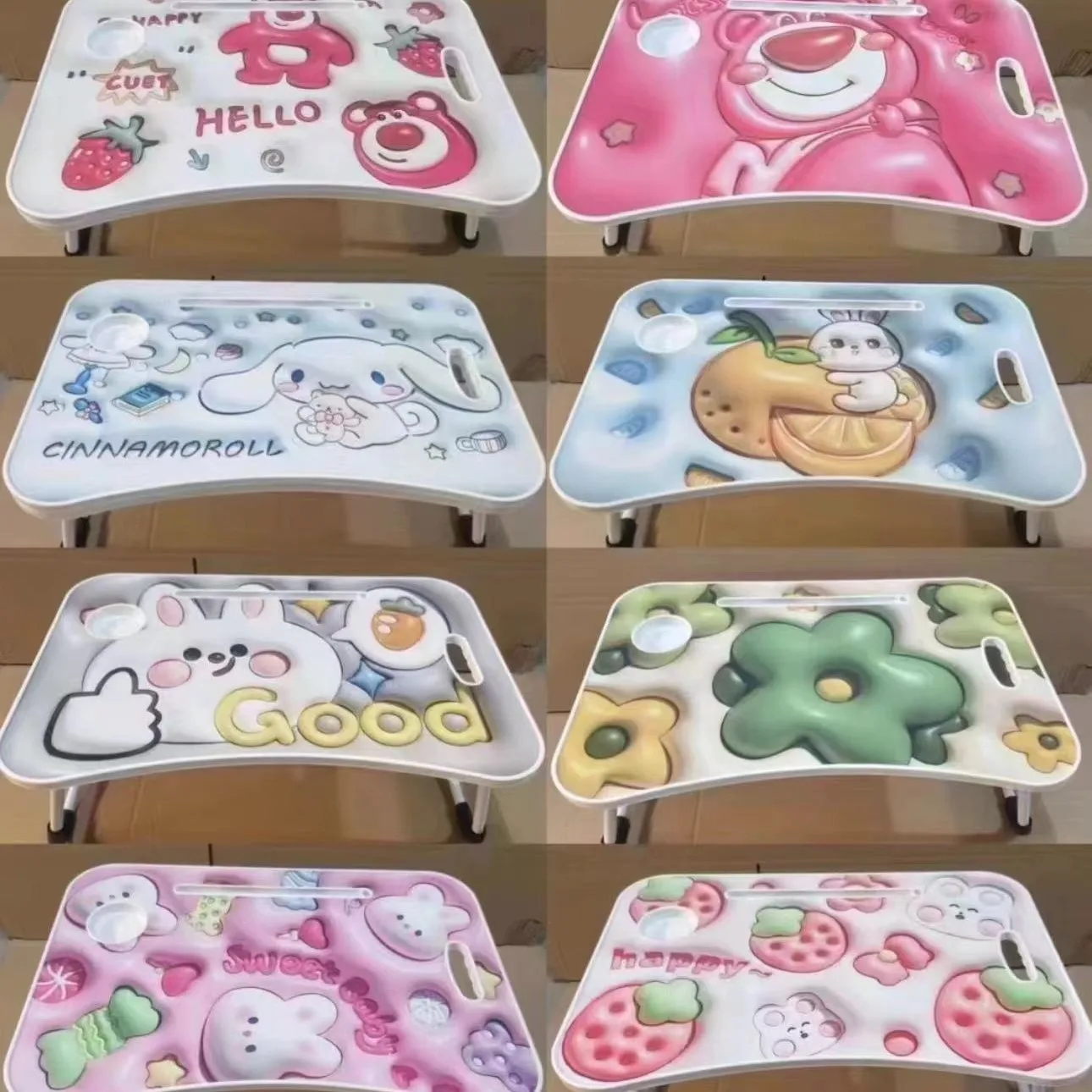 Modern Design Hello Kitty Injection Molding Laptop Desk Colorful Kitty Laptop Table for Home Furniture Coffee Tables