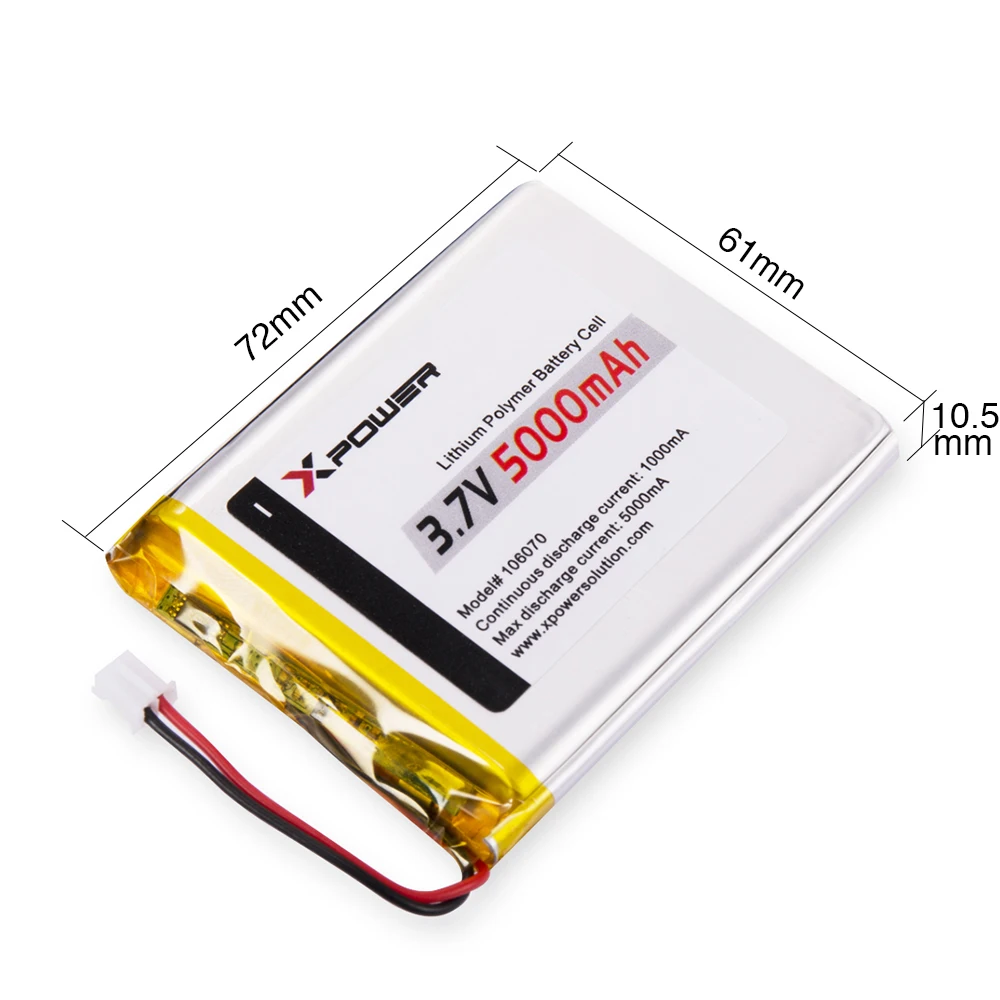 3.7v 5000mah Rechargeable Lithium Polymer Battery For Palmtop Computer