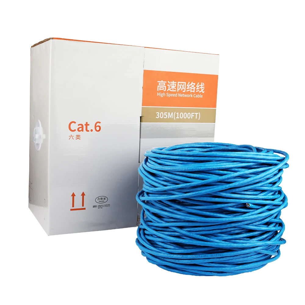 High Quality Network Internet Cable Factory Manufacture 8 Pair Cat 6 UTP Cat6 Lan Cables 305M - ANKUX.COM
