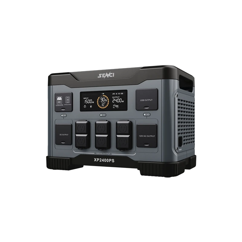 China Factory Solar Power System 2400w Portable Power Station with Solar Panel Solar Generator Silence Inverter