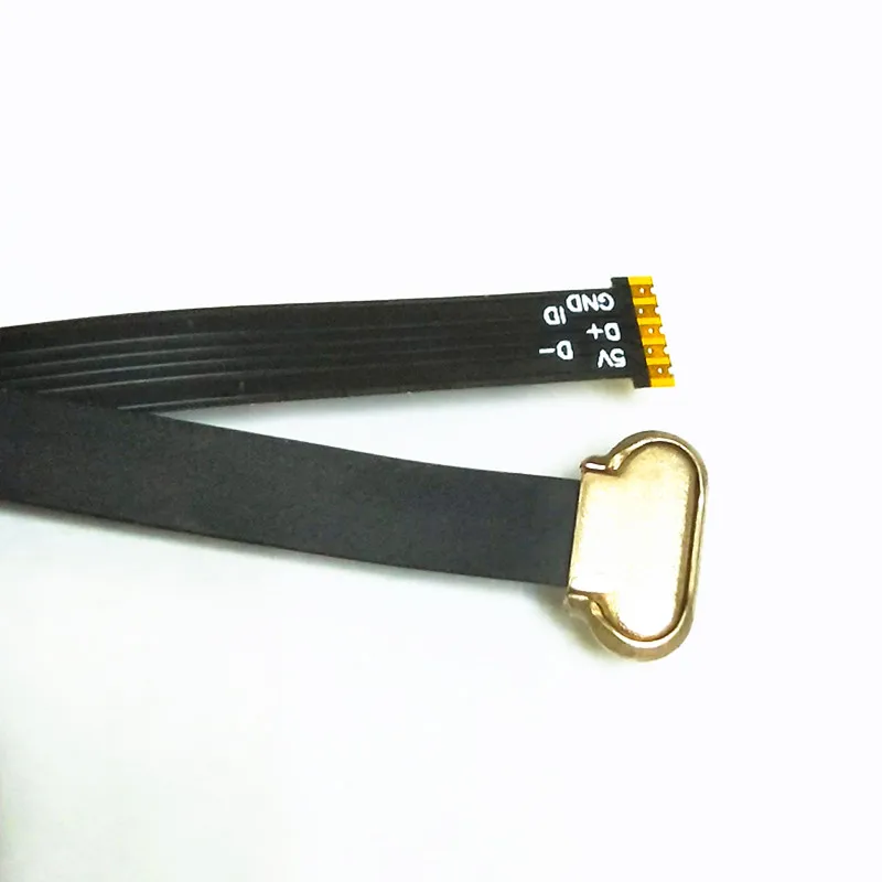 2020 Newest Design 90 Degree Right Angle USB to Micro USB Flat Ribbon Cable Data Charging Cable