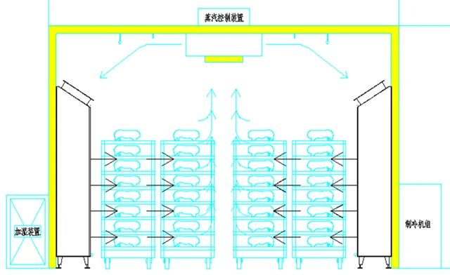 Meat defrost machine for thawing carcasses Debone Abattoir