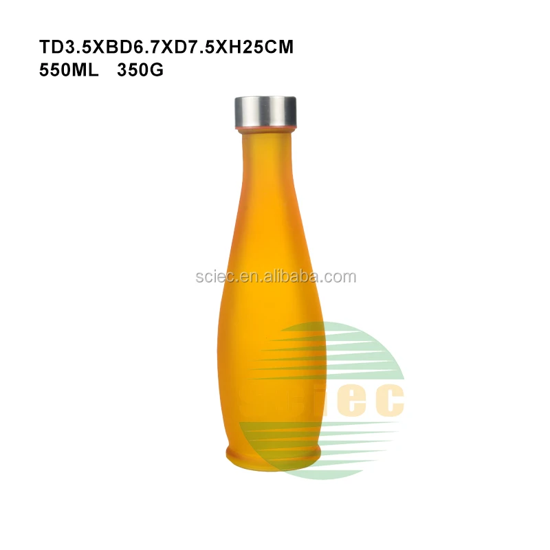 Botella vidrio con tapa 0.5L