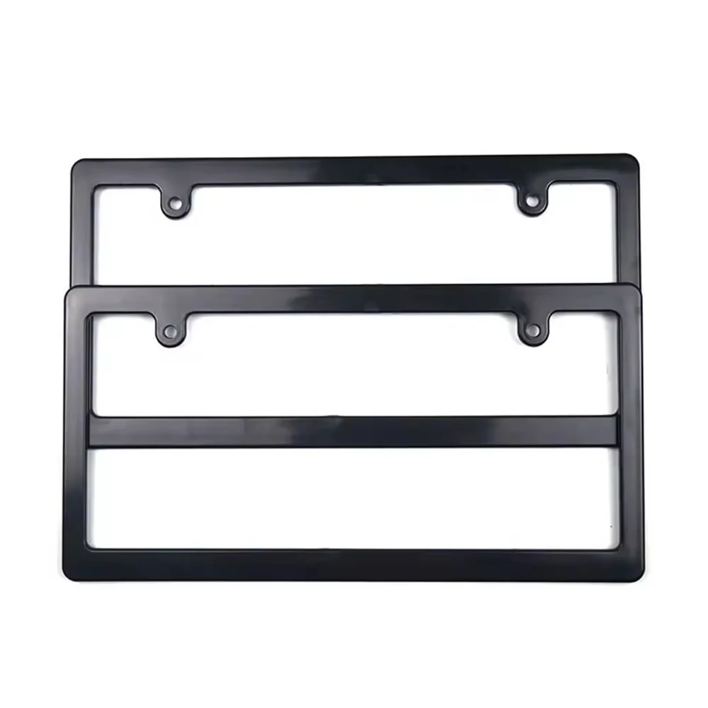 Custom Size Decoration Custom Design UV Printing Black Metal License Plate Frame