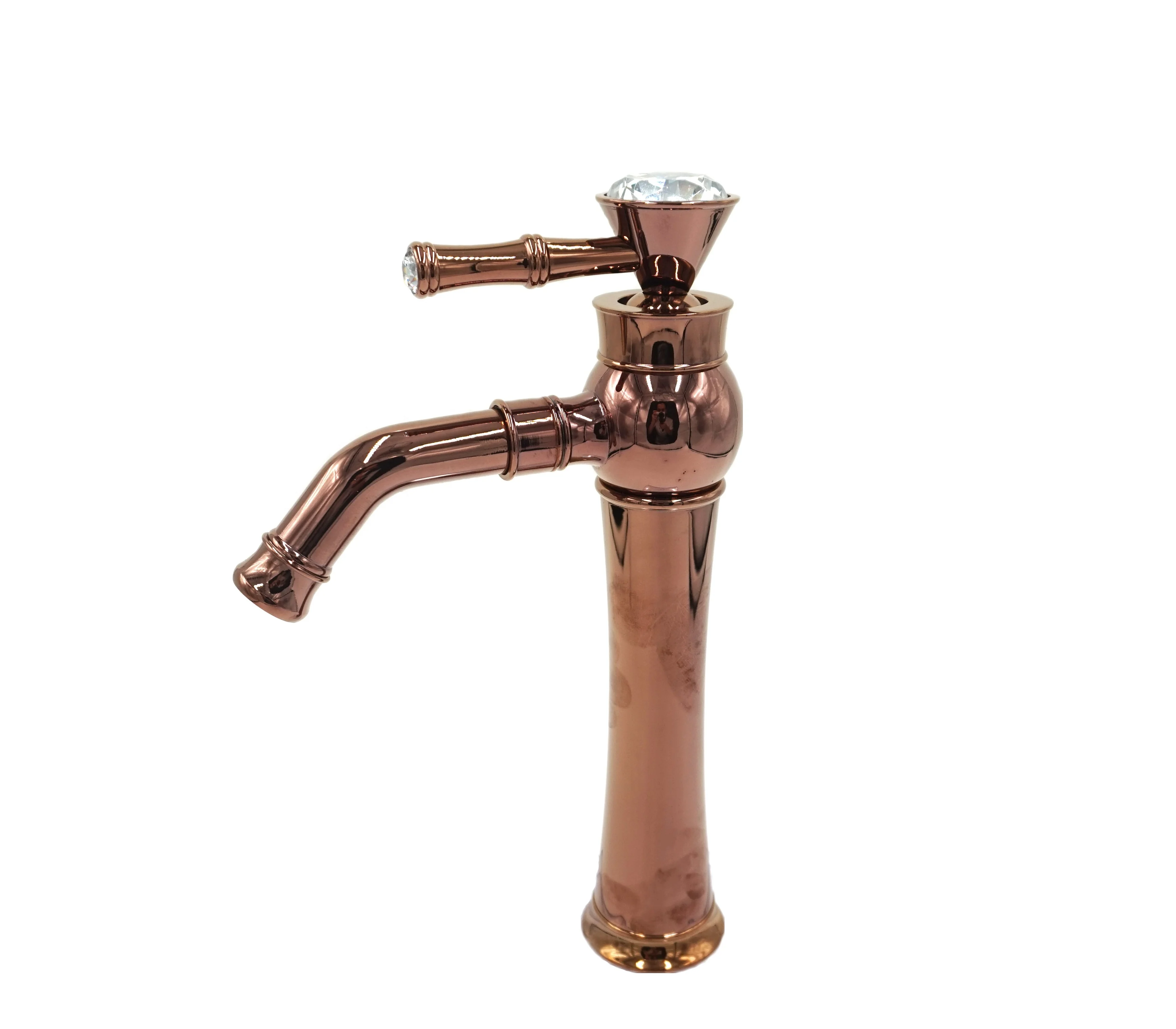 Royal Diamond Basin Mixer with Single Handle Gold Basin Faucet Rose Gold Basin Tap Color Can Be Customized Lavatory Faucet