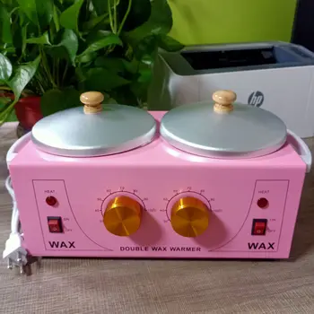 Home men's and women's body hair removal wax heater double pot heating wax bean paraffin waxing machine OEM service