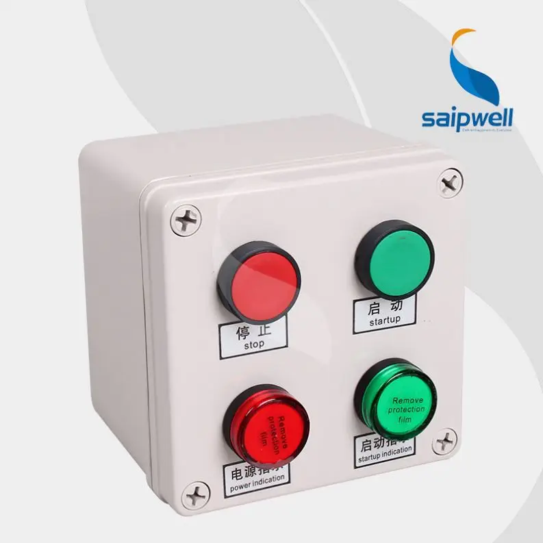 SAIPWELL Custom Outdoor Indicator Lamp Button Plastic Control Electrical Switch Boxes