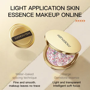 Private Label Mixed Color Oil Absorption Makeup Setting Silky Smooth Skin Powder Pressed Powder Compact with Puff