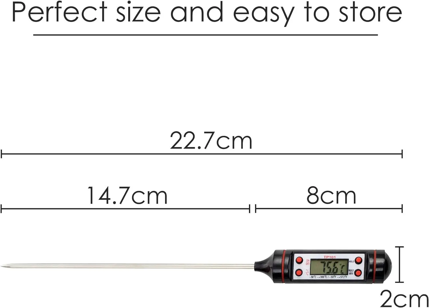 Portable Electronic Probe Kitchen Digital BBQ Thermometer Pen Style Meat Food Cooking Oven Thermometer