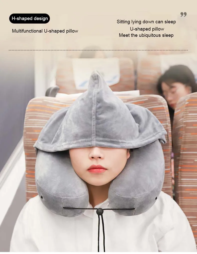 Travel Ushaped Pillow Inflatable Neck Memory Foam Pillow Outdoor Long