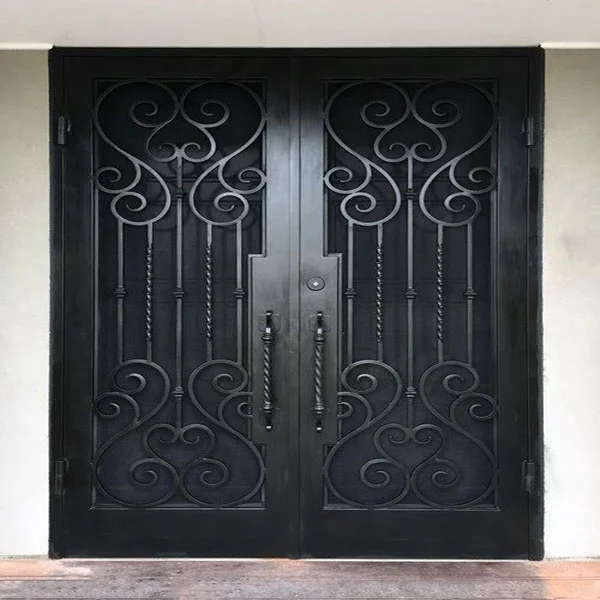 Custom Iron Doors Front Entry Doors Design Wrought Iron Doors Double Entrance