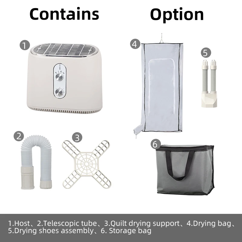 Multi-Functional Dryer Shoe Clothes Drying Mite Exterminator Pet Dry Pollen Against Rainy Season Futon Dryer with Timer Setting