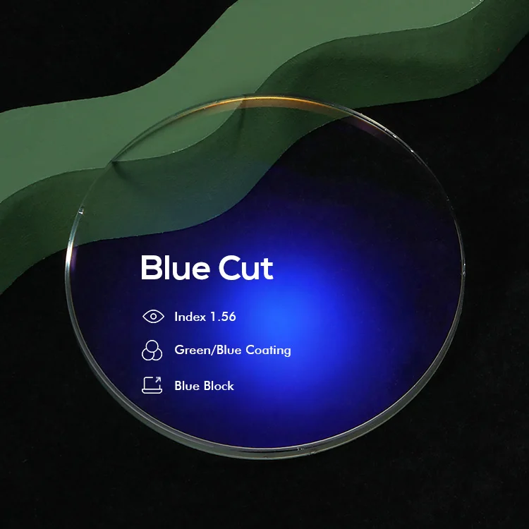 Stock 1.56 Index Uv420 Anti Blue Light Filter Lenses Blue Cut Lens