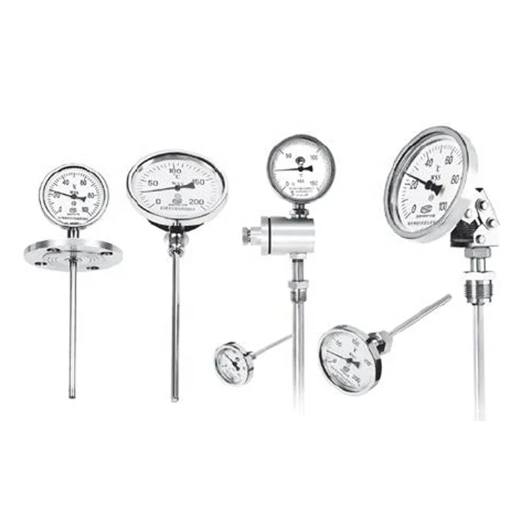 Stainless Steel Dial Type Bottom Connect Industrial Bimetal Thermometer