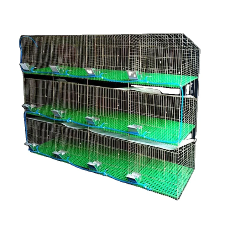 9 Or 12 Doors Luxury Commercial Rabbit Farm Cage With Automatic Rabbit