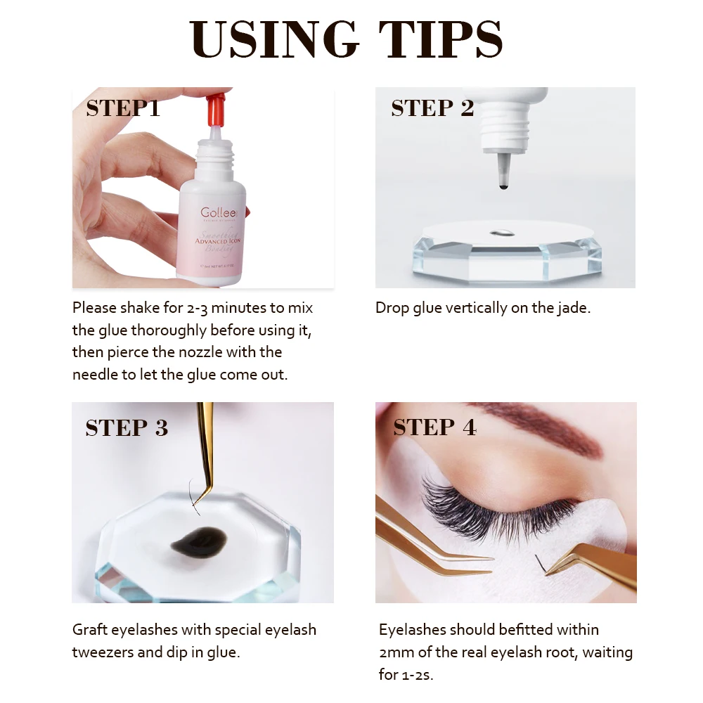 Super Strong Pink Glue Wholesale Waterproof 1 Sec Fast Dry Cluster Eyelash Glue Black Lash Extension Glue Adhesive Bonder