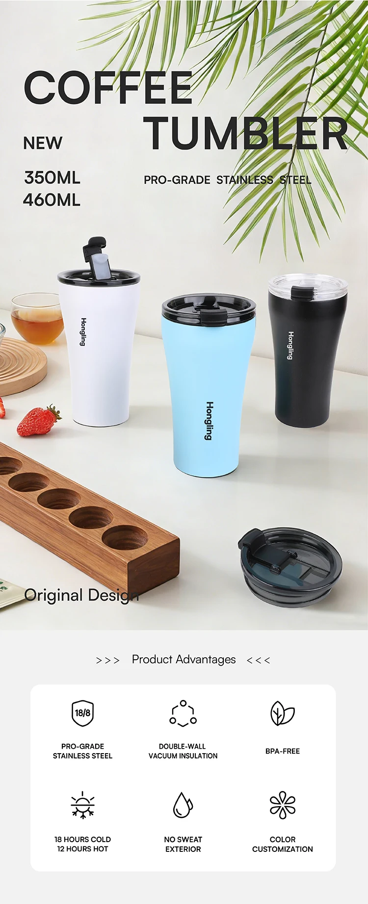 KOLINK Coffee Tumbler Ergonomic Hand Grip