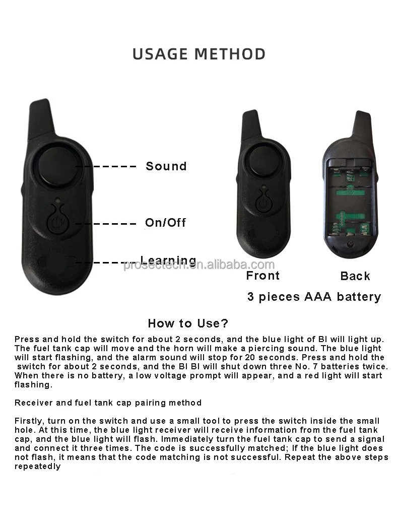 Truck Antitheft Fuel Tank Cap Cover With Key Lock Oil Stealing Alarm