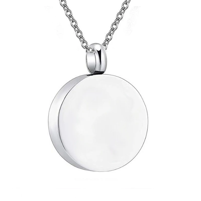 Urn Necklace for Ashes Round Big Tree Pattern Cremation Jewelry Keepsake Pendant Eternity Memorial Gift for Women and Men