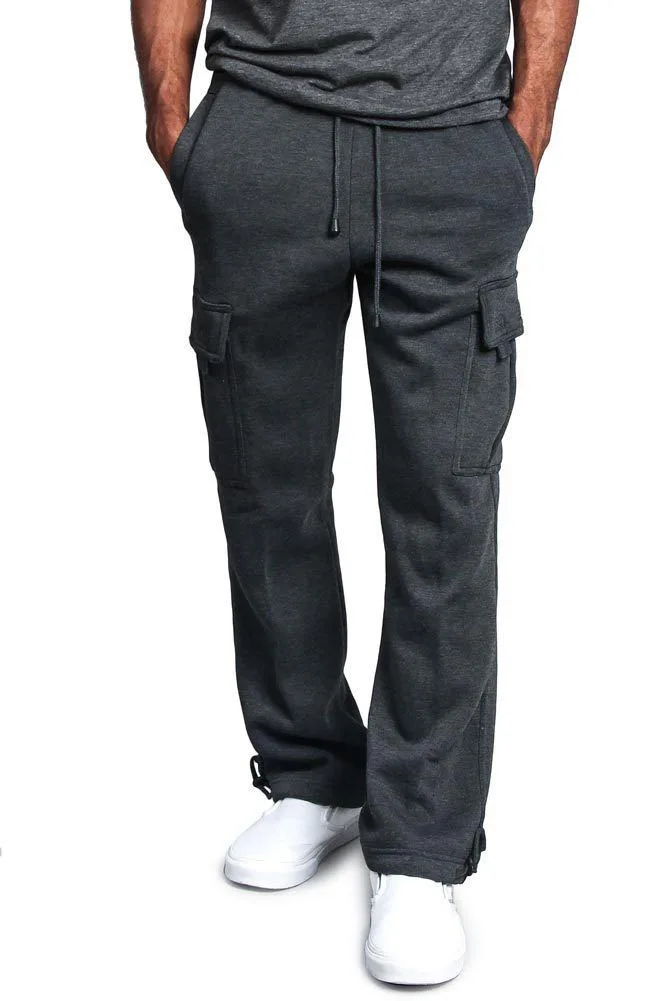 Custom Logo Designer Solid Fleece Heavyweight Plain Trousers Man Cotton ...