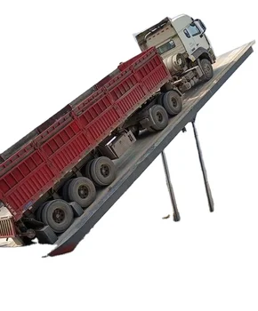 Rear Dump Hydraulic Unloader 50 Ton Hydraulic Lifting Remote Control for Warehouse Bulk Material
