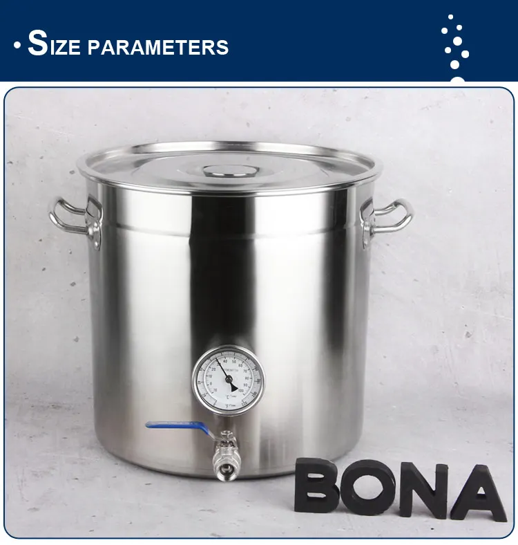 Stainless Steel 50l Beer Home Brewery Barrel Equipment Brew Boiler Pot