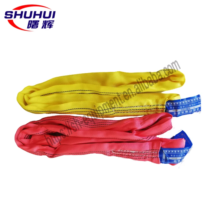 40t Polyester Lifting Belt Round And Flat Sling Color Code Lifting