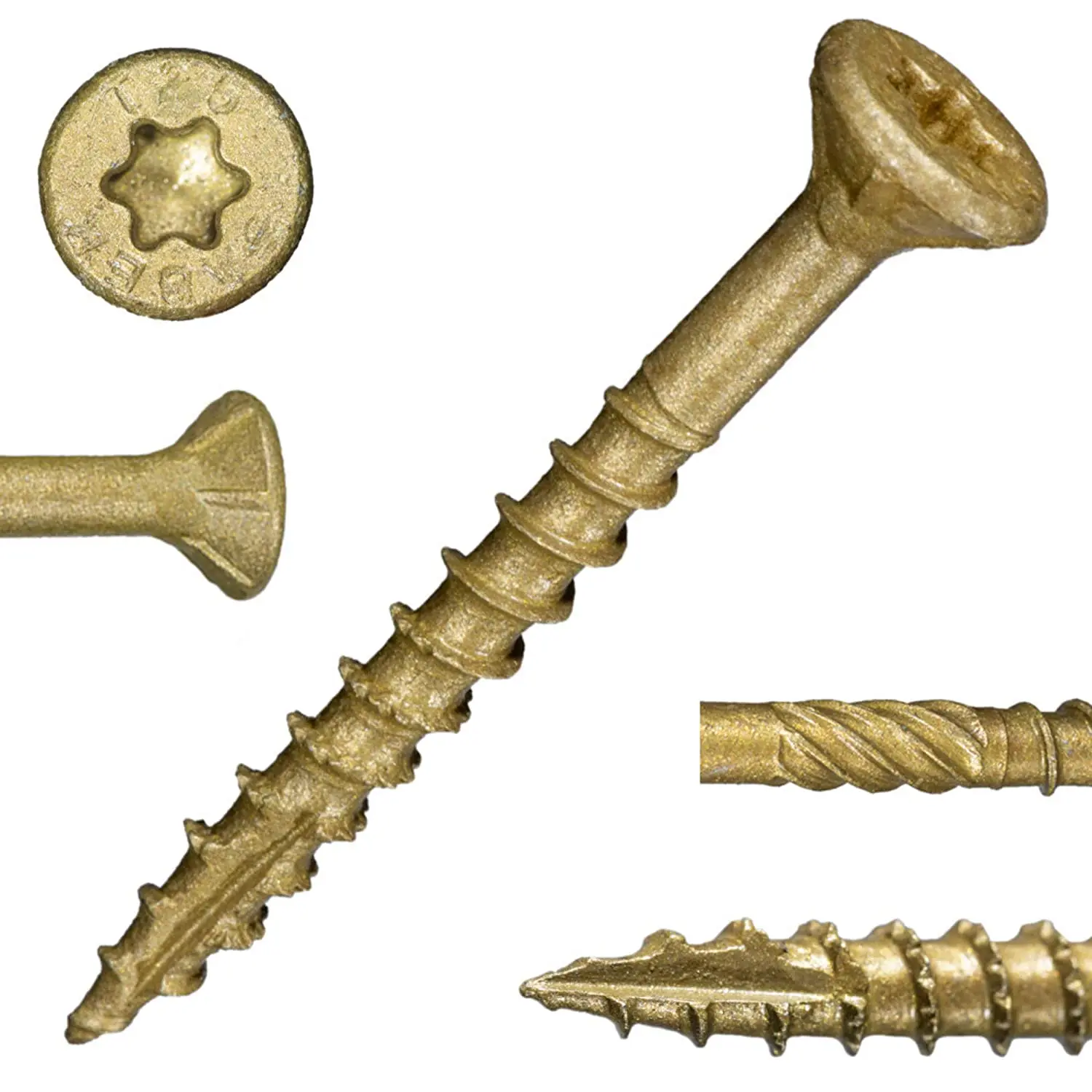 9 Coated Exterior Star Drive Multipurpose Deck Screws Type 17 Point