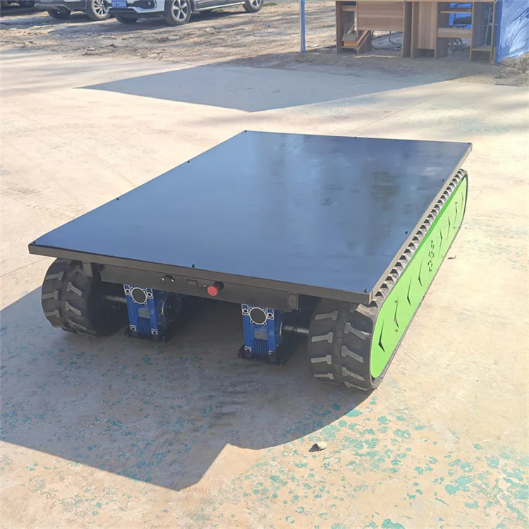 1000kg Electric Remote Control Tracked Robot Chassis Rubber Crawler Undercarriage