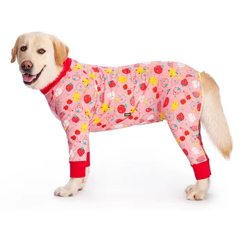 Summer Pet Clothes Big Thin Medium Large Female Dogs-Popular Style Solid Full Belly Four-Legged Weaning Neutering Clothes Cats
