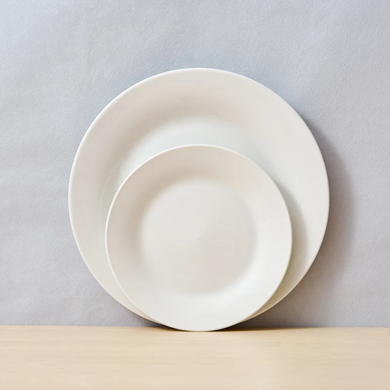 Nordic Vintage Style 16 Pcs White Porcelain Dinner Plate Sets China Factory Price Cheap Crockery Chinaware Dinnerware