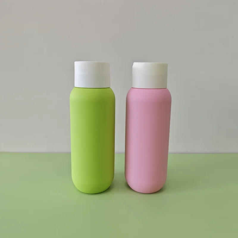 12oz HDPE Skin Care Cosmetics Packaging Plastic Squeeze Bottle With Disc Top Cap