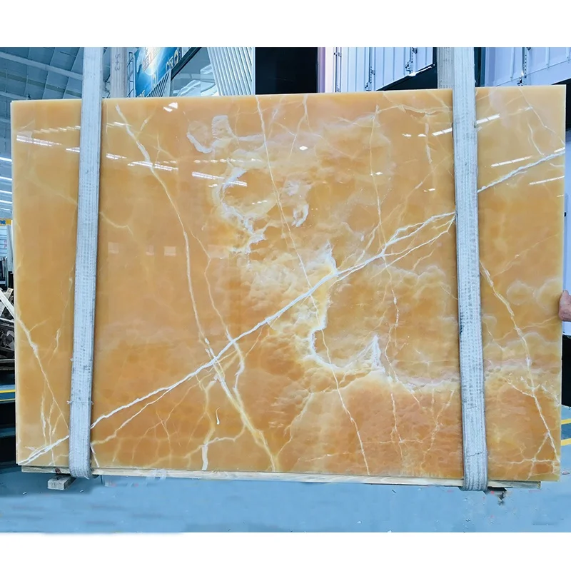High Quality Yellow Onyx Stone Slab Marble For Background