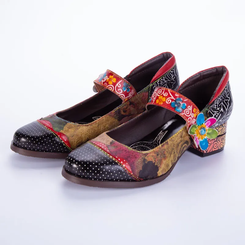 boho block heels