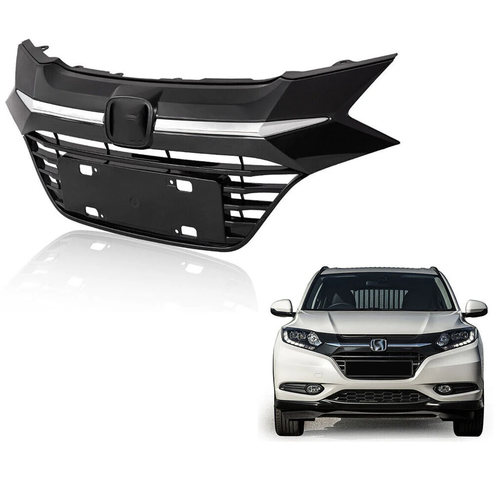 OEM auto parts replacement front bumper chrome black upper grille for Honda HR-V HRV 2016 2017 2018