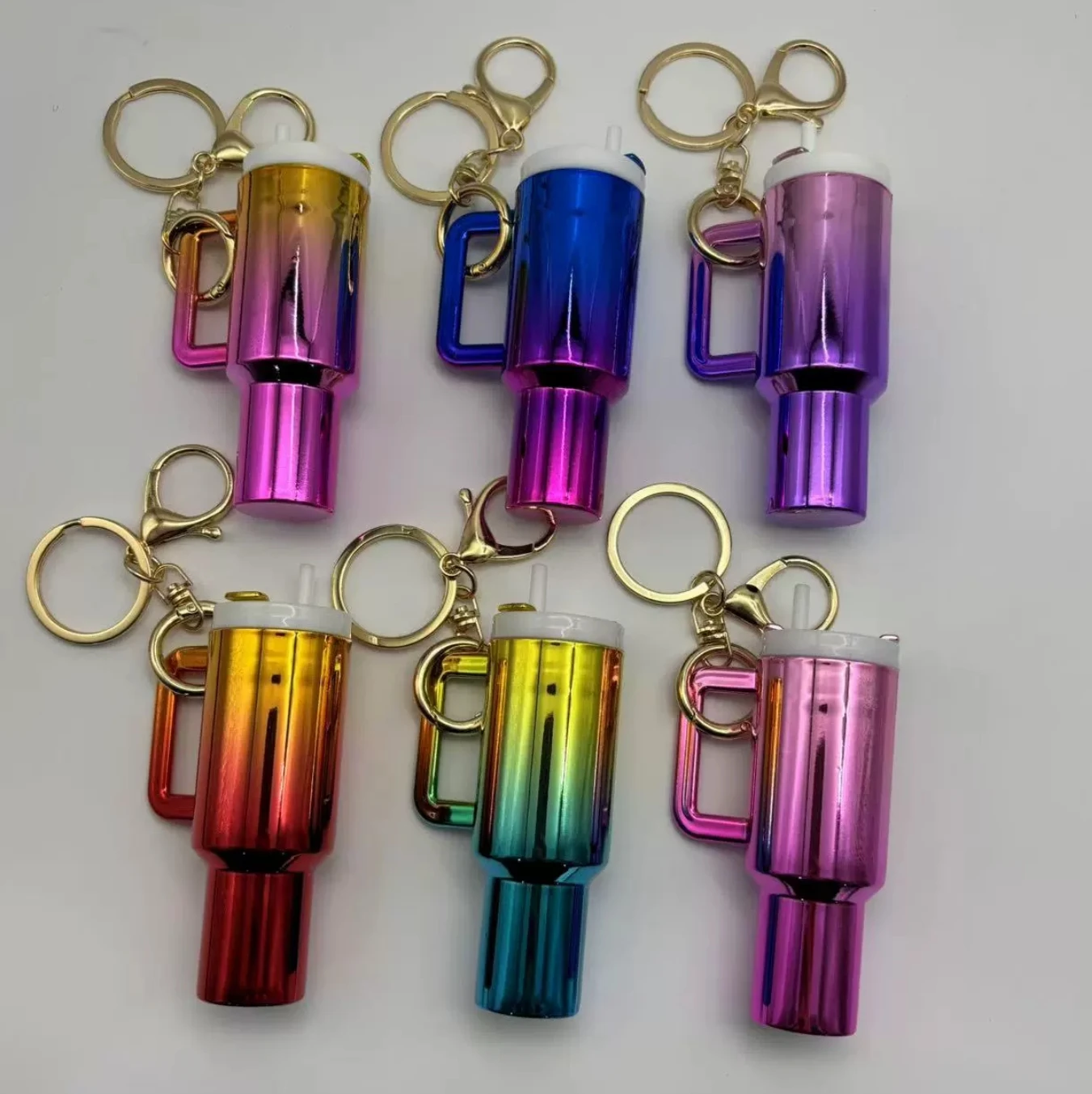 2025 Backpack Bottle Bag Accessories - Cute Stanley Cup Keychain