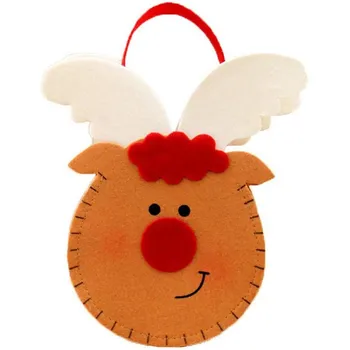 The factory directly supplies non-woven Christmas decorations cartoon felt children's Christmas candy storage bags