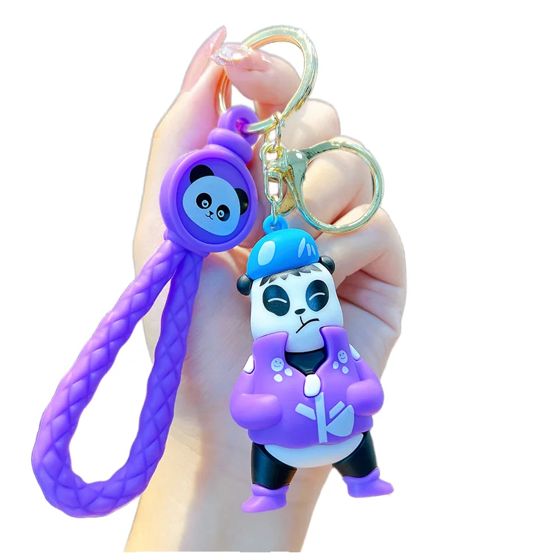 Wholesale Custom 3D Cute Doll Keychain Soft Silicone PVC Cartoon Keyring for Key Holder