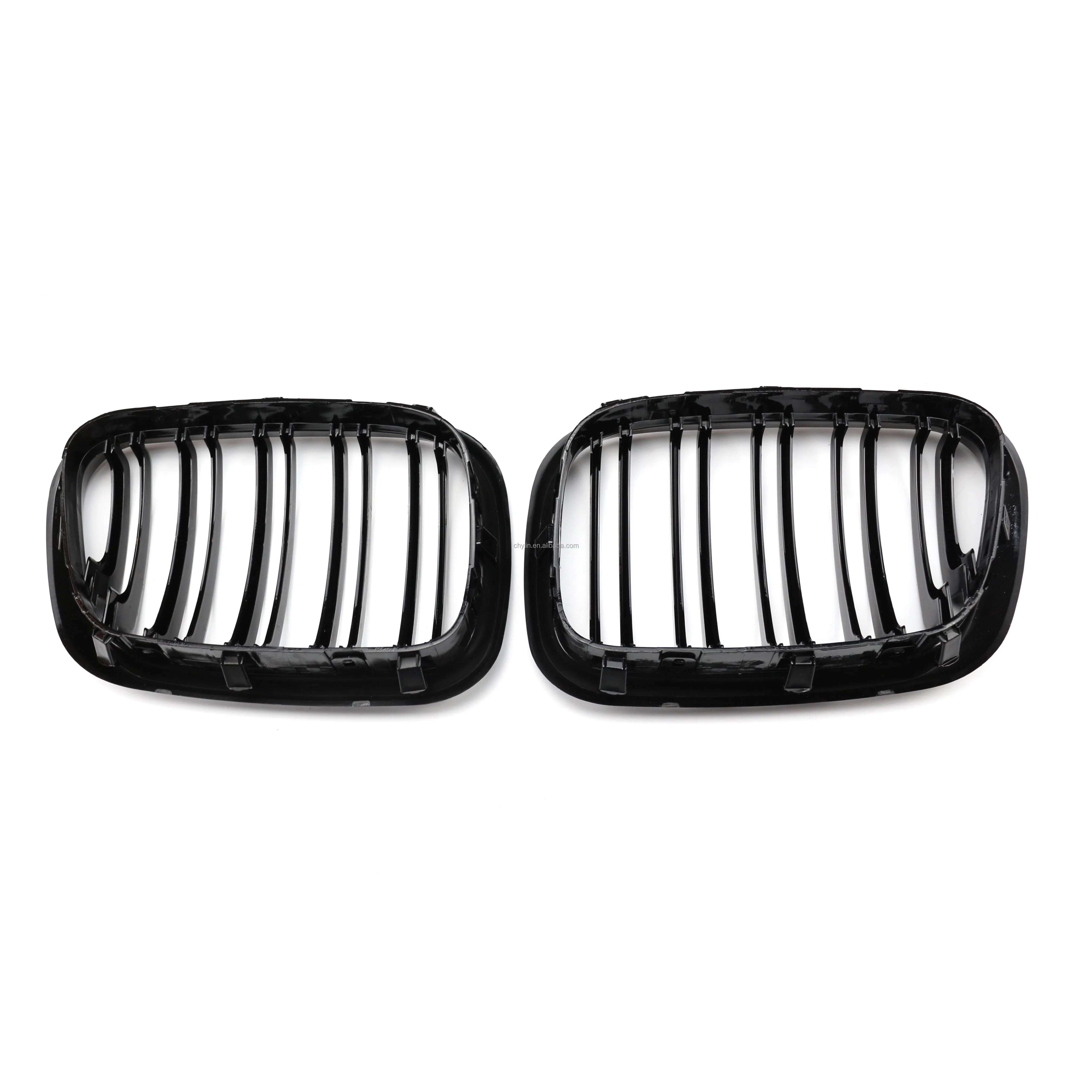 Auto Grille Double Slat Gloss Black Front Mesh Grille E53 Mx5 For Bmw X5 Series Prelci 1999