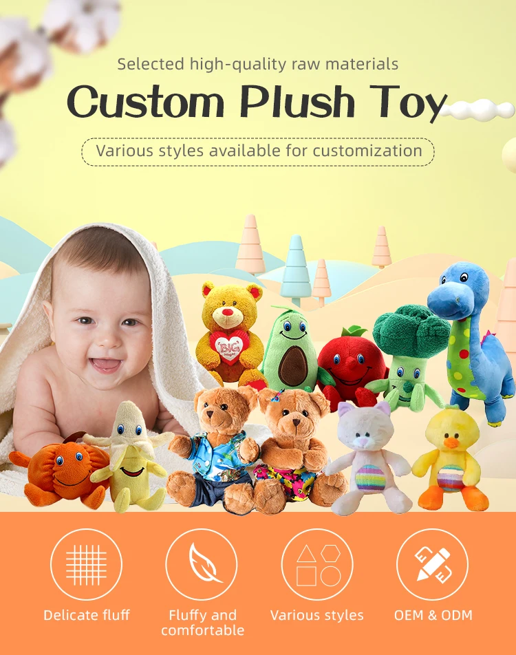 Creative Cartoon Blue Big Eyes Plush Monster Toy Soft Stuffed Animal