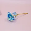 Fleur dorée colorée [bleue] 18x7 cm