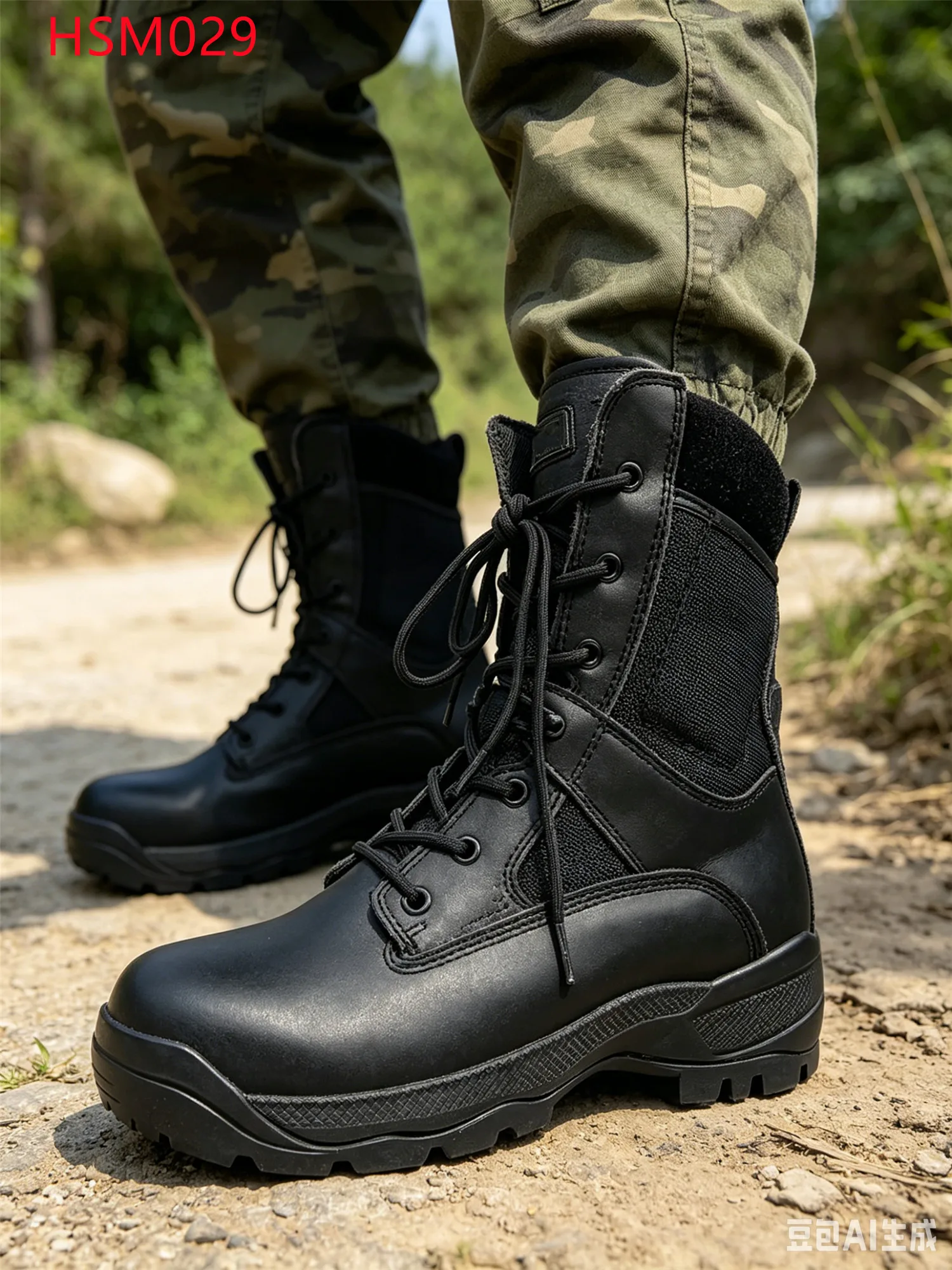 LXG,woodland Trek Pressure Equalization Combat Boots Side Zipper Quick Wear Tactical Boots with Card Knife Wallet Pocket HSM029