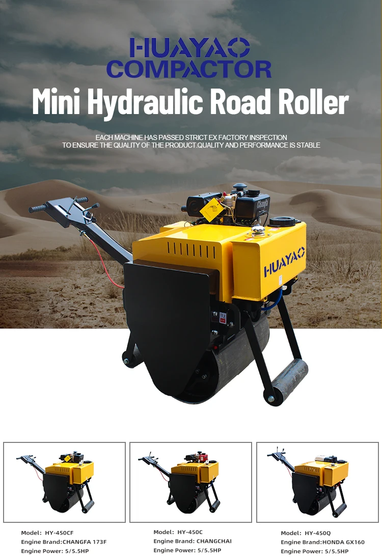 Mini Road Roller Compactor Factory Single Drum Hand Compactor Road