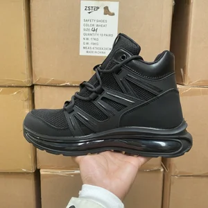 Fashion Safety Boots Fly Knitting Upper Pu Outsole Lightweight