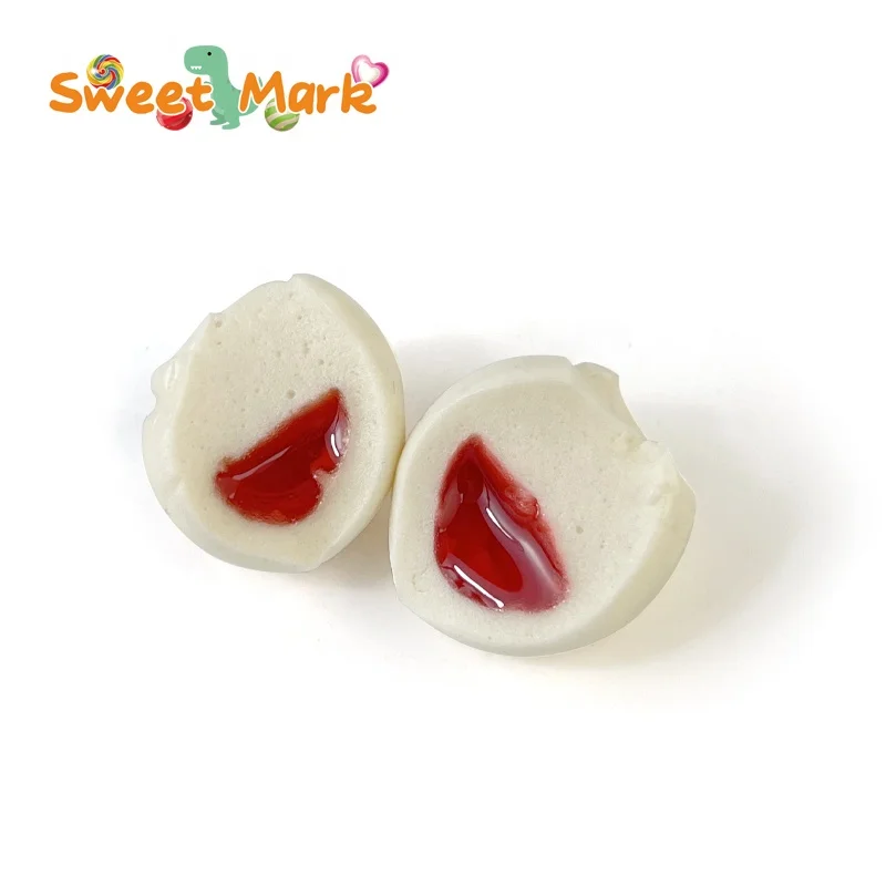 Halal Brain Shape Sweet Chewy Candy Halal Gummy Candy Jelly Filled Jam