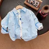 Orso in stile cinese su sfondo blu