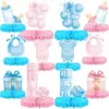 Pink&Blue Honeycomb Ornaments