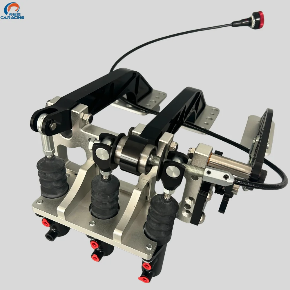 Racing Hanging 3 Pedal Box Assembly with Balance Bar and Master Cylinders CNC Aluminum for Track Rally and Drift Cars