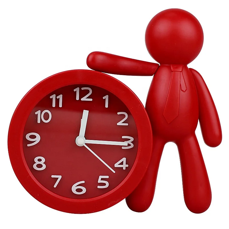 Украшение в виде человека подарок детские часы дешевые музыкальные часы-будильник для