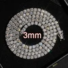 3mm White Gold Tennis Chains